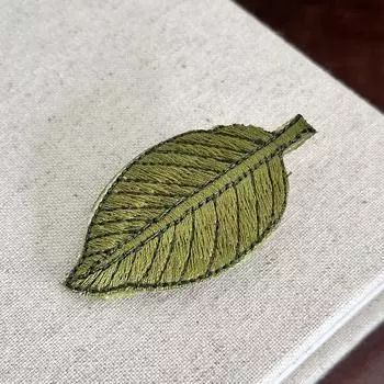 1 шт. Вышитая заколка для волос с листом, Креативные растительные аксессуары для волос, Заколка для волос, Летняя мода, Боковая заколка для волос, Заколка для волос с челкой
