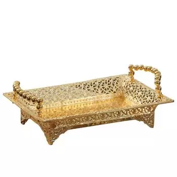 1 шт. Высококачественная европейская золотая серебряная тарелка, металлическая фруктовая сахарница, дизайн KTV hotel, тарелка-корзина, свадебное блюдо 30x 18CM серебряный