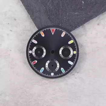 1 шт. Высококачественные черные циферблаты часов Vk63, подходят для часов Vk63, аксессуары для мужских часов, аксессуары для модификации часов чёрный