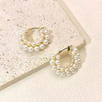 1 шт. Высококачественные маленькие жемчужные серьги, литературные серьги, легкие, роскошные, модные, темпераментные, нишевый дизайн, чувство ретро-серьги