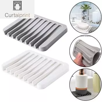 1 шт. Высококачественные силиконовые самоосушающиеся мыльницы, инновационные мыльницы, силиконовые мыльницы, противоскользящие накладки белый