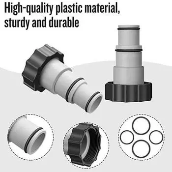 1 шт. Высокопрочный пластиковый адаптер для соединения дренажного насоса бассейна с защитой от протечек серый