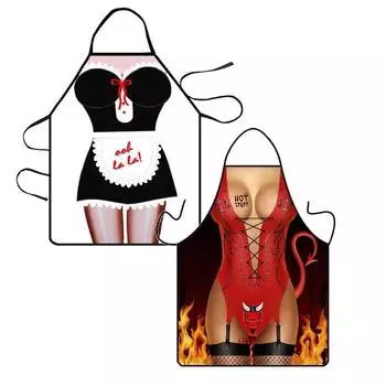 1 шт. Взрослый бытовой кухонный фартук с принтом для уборки дома One Size