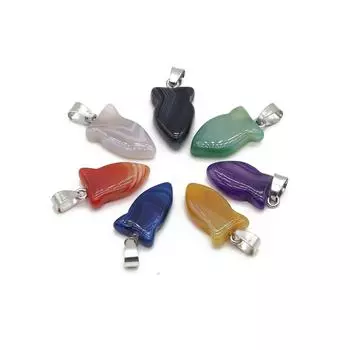 1 шт. в партии натуральный камень полосатый агат кулон в форме рыбы оникс подвески для изготовления ювелирных изделий DIY женские ожерелья аксессуары 13 24 мм 1Pc/1324mm