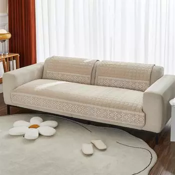 1 шт. вафельный стеганый чехол для дивана на все сезоны с антискользящим эффектом и кружевным декором в виде снежинок, чехол для сиденья дивана, одеяло для современной гостиной 60*60