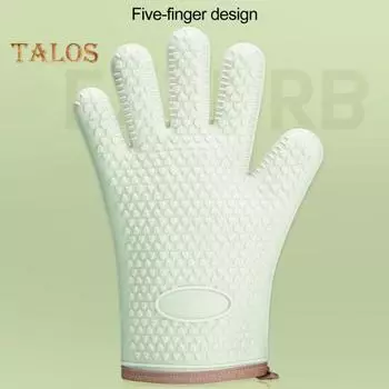 1 шт., варежки для микроволновой печи, нескользящая текстура, термостойкие, устойчивые к царапинам, моющиеся, моющиеся варежки для приготовления пищи, товары для дома зелёный