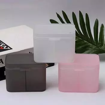 1 шт. ватные диски, тампоны, салфетки для ногтей, кисти для макияжа, органайзер, коробка для хранения, держатель, контейнер, независимый двойной отсек прозрачный