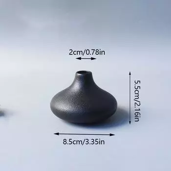 1 шт. ваза для цветов гидропонная цветочная композиция черная грубая керамическая ваза керамический цветочный горшок