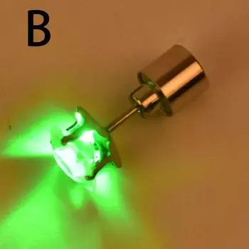 1 шт. вечерние подвески светодиодные серьги светящиеся короны серьги-гвоздики зелёный