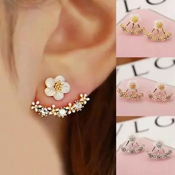 1 шт. вечерние украшения нежные серьги корейский стиль цветок гвоздик модный сплав ромашка подвеска искусственный жемчуг