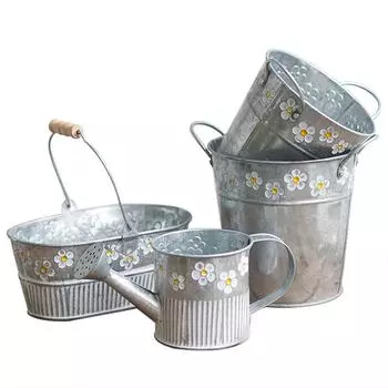 1 шт. ведро для балконных растений, железная настольная ваза для цветов, цветочный горшок для растений, цветочный горшок, домашний садовый декор