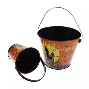 1 шт. ведро для сладостей или угощений на Хэллоуин, переносная корзина для конфет на Хэллоуин, подарочная корзина для детей на вечеринку в честь Хэллоуина, принадлежности 10*7.5*10.3cm