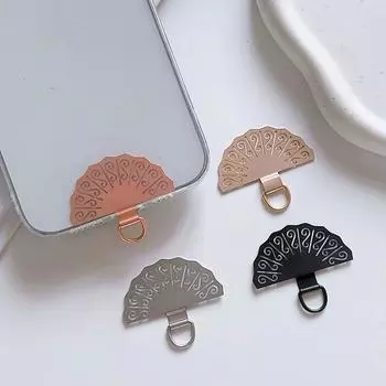 1 шт., веерообразная прокладка из нержавеющей стали в форме бабочки для ремешка для телефона, ультратонкие детали для ремешка для мобильного телефона, соединительная деталь для ремешка