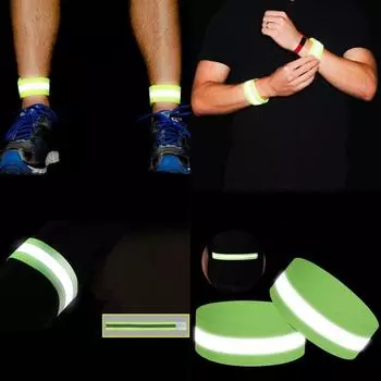 1 шт., велосипедные светоотражающие полоски, леггинсы, повязка на руку, предупреждающая лента, велосипедный ремень на руку, светоотражающие ремни, ночной бег, спортивная безопасность 4*35cm