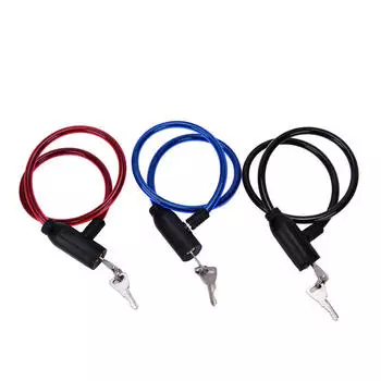 1 шт., велосипедный кабель 8x640 мм, противоугонный велосипед, скутер, предохранительный замок с 2 ключами