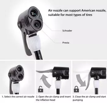 1 шт. велосипедный насос сопло шланг адаптер двойная головка насосные детали сервисные принадлежности