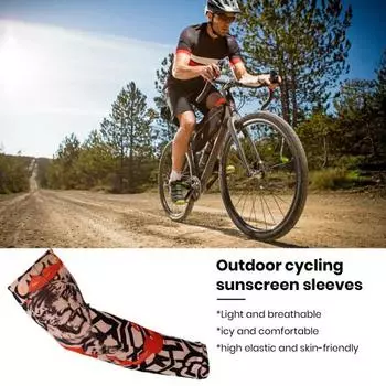 1 шт. велосипедный рукав Удобный анти-УФ-тату с рисунком Дышащий солнцезащитный крем Защита от солнца Высокая эластичность чёрный