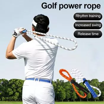 1 шт. веревка для гольфа Power Swing Rope увеличивает энергию, овладевает ритмом, улучшает скорость замаха, принадлежности для тренировок по гольфу в помещении и на открытом воздухе синий/белый