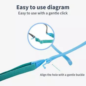 1 шт., веревка для очков, противоскользящая цепочка для очков, регулируемый съемный эластичный шнур чёрный