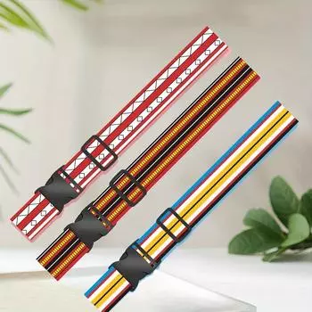 1 шт. веревка для упаковки чемодана на колесиках с прямым фиксированным ремнем, пряжкой для багажа и ремнем для крепления чемодана на колесиках с фиксированным ремнем Yellow andwhite luggage strap