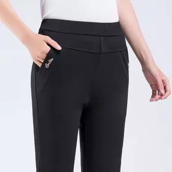 1 шт., весенние эластичные брюки для женщин среднего и пожилого возраста, новые брюки для мам, большой размер