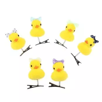 1 шт., детская заколка для волос с бантом в виде маленькой желтой утки, плюшевая заколка для волос в виде утконоса, забавный стиль, головной убор