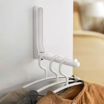 1 шт. вешалка для хранения одежды, вешалка для одежды, крючок, настенная вешалка для хранения одежды на балконе, без отверстий белый