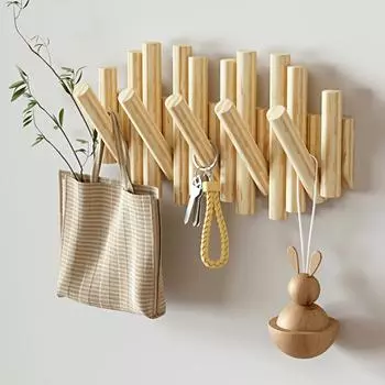 1 шт. вешалка для одежды, прихожая, вешалка для шляп, настенный декор, настенная вешалка с клавишами пианино, эстетический декор комнаты, настенный крючок для пальто в деревенском стиле, 3/5/7 крючков 3 Hooks хаки