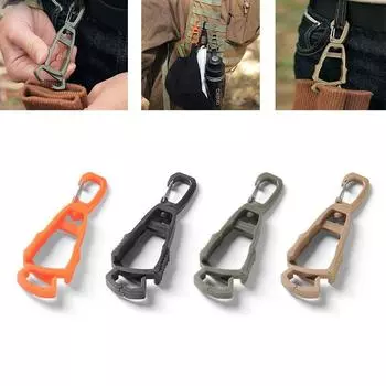 1 шт., вешалка для перчаток, универсальный инструмент, портативный пластиковый защитный держатель для рабочих перчаток, зажим с крючком для активного отдыха, пешего туризма, кемпинга чёрный