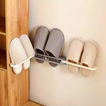 1 шт. вешалка для полотенец Simplicity, вешалка для обуви, экономит место, настенная, удобная, расширяемая рама, тройное складывание, хранение B синий