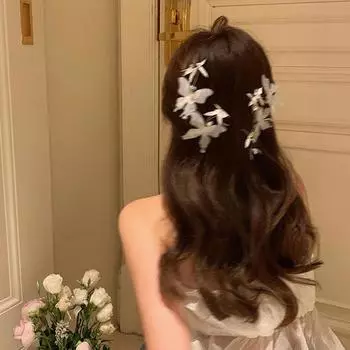 1 шт. весна лето женская супер фея бабочка тюль шпилька винтажный бант челка шпилька заколки для волос для девочек