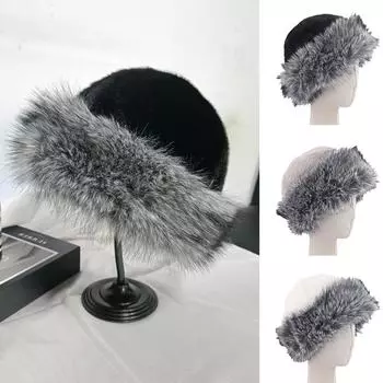 1 шт. ветрозащитная женская зимняя теплая русская толстая искусственная меховая шапка рыболовная шапка из искусственного меха