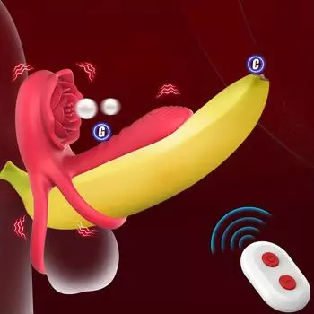 1 шт. вибратор-кольцо для пениса с дистанционным управлением Rose, мужское кольцо для пар с задержкой эякуляции, мужской пояс верности с длительной эрекцией, секс-игрушка для взрослых No Remote Control