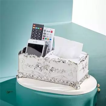 1 шт. викторианский декор держатель для салфеток для лица чехол для ванной комнаты офис, серебристый пластиковый держатель для салфеток