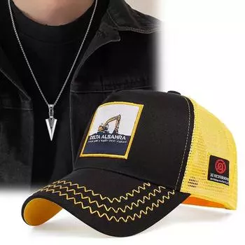 1 шт. винтажная джинсовая бейсболка, кепки Trucker и 1 шт. ожерелье чёрный