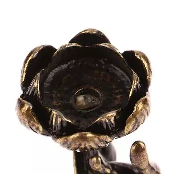 1 шт. винтажная курильница для благовоний в виде руки Будды, лотоса, металлический держатель для благовоний с обратным потоком для домашнего декора, креативный декор для чайного столика