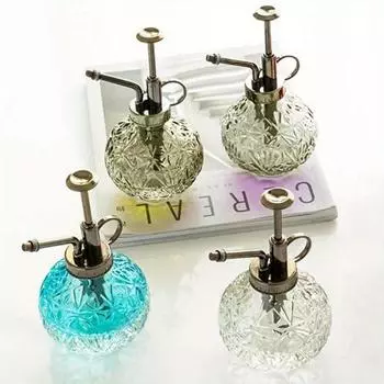 1 шт. винтажная мини-бутылка-распылитель ретро полупрозрачное стекло противоскользящее дно лейка разбрызгиватель бутылка для садоводства прозрачный