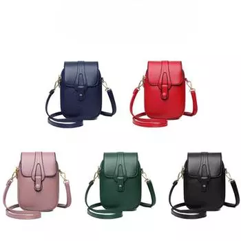 1 шт. винтажная модная женская маленькая сумка через плечо из кожи, сумка-мессенджер для мобильного телефона, кошелек и сумка-тоут красный