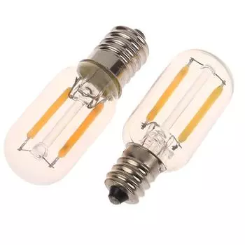 1 шт. винтажная светодиодная лампочка T20 1 Вт 2 Вт теплый белый 2200 К E12 E14 110 В 220 В диммируемая стеклянная лампочка для холодильника