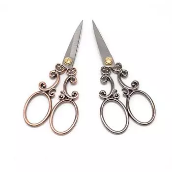 1 шт. винтажные ножницы для рукоделия в европейском стиле, сделай сам, классические ножницы ручной работы, аксессуары для шитья серебряный