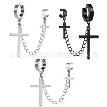 1 шт. винтажные серьги-каффы с кисточками в стиле панк-крест