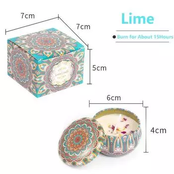 1 шт. винтажные свечи в банках из соевого воска с цветочным ароматом, свечи для украшения дома, банки для свечей для свадебной церемонии, подарка на день рождения