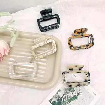 1 шт., винтажные заколки для волос с уксусной кислотой, полые квадратные волосы для женщин и девочек, заколки для макияжа, аксессуары для волос, зажим для ванны в форме краба, головной убор кофейный