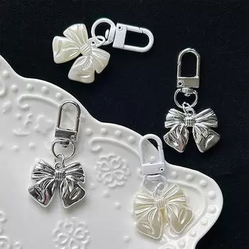 1 шт. винтажный брелок-бантик, простой стиль, брелок-бантик Y2K, модная сумка, кулон, рюкзак, подвесные аксессуары для поделок 1