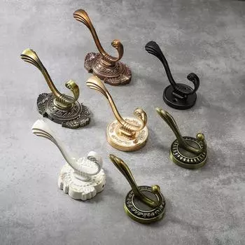 1 шт., винтажный бронзовый цвет, крючок, настенная вешалка для двери, бытовая вешалка для полотенец, шляп, сумок, крючки для одежды, для подвешивания кухонных принадлежностей для ванной комнаты