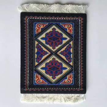 1 шт., винтажный персидский стиль, кисточка, мини-подставка для чашки, коврики для мыши, тканый коврик, узор, ретро-чашка, офисный стол, домашнее ремесло, украшение L