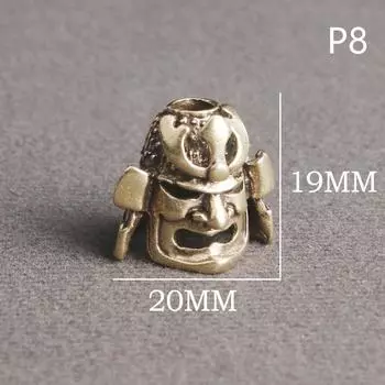 1 шт., винтажный самурайский шлем, нож, бусины, плетеные паракордовые шнурки, подвески, наружный повседневный зонтик, веревка, латунь, аксессуары для самостоятельного изготовления 19*20mm