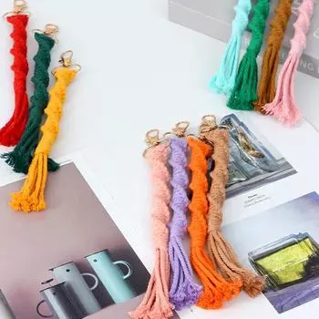 1 шт. витой поворотный плетеный брелок ручной работы брелок для ключей ремешок для ключей кулон аксессуар «сделай сам»