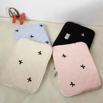 1 шт., внутренняя сумка для планшета, симпатичная вышивка, бант для ноутбука, стильный блокнот, девчачий, корейский, многоцветный 28*21cm