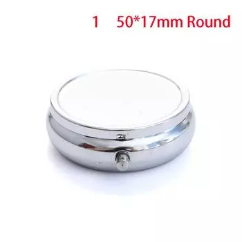 1 шт. водонепроницаемая металлическая таблетница круглая квадратная еженедельная металлическая таблетница для хранения 1